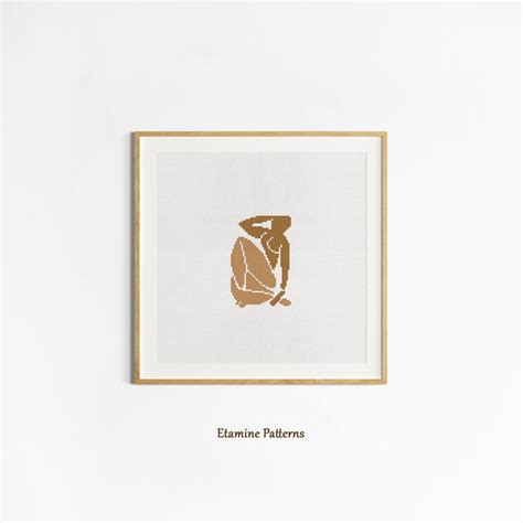 Nude Woman Cross Stitch Pdf Pattern Mini Cross Stitch Patterns Matisse Inspired Female Cross