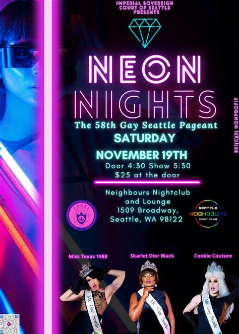 The Th Annual Gay Seattle Pageant Tickets Neighbours Nightclub Seattle Wa November