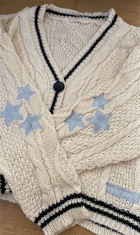Star Embroidered Folklore Cardigan Holiday Cardigan Etsy