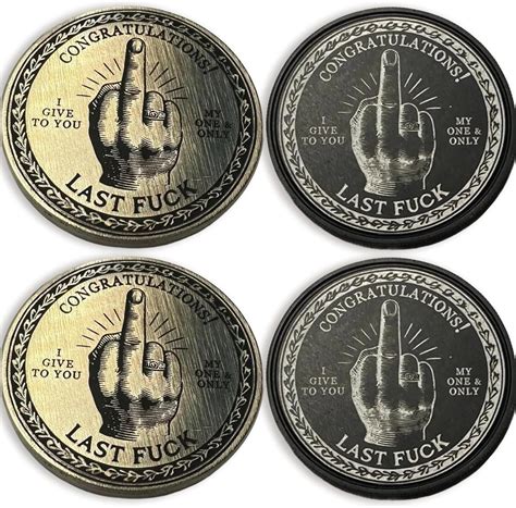 Amazon Last Fuck Coin Middle Finger Coin Funny Heads Or Tails Coin Congratulations I