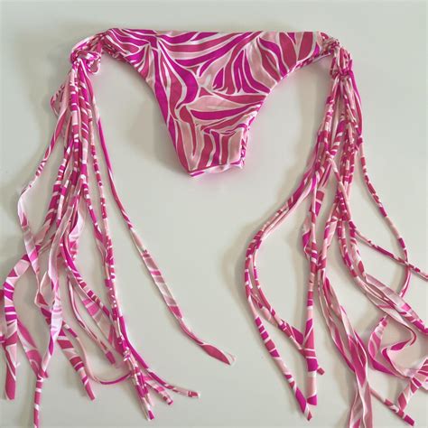 Mikoh Swim Pink Multi Bikini Bottom Size Large Fits Depop