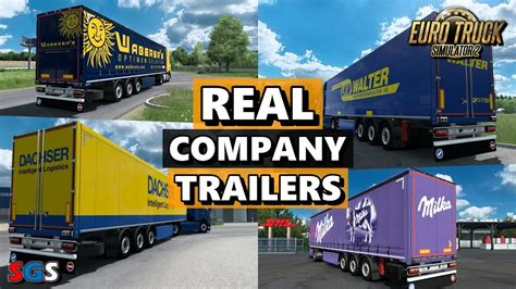 ETS2 1 46 Real Company Trailers Skin Pack Mod YouTube