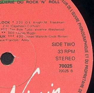 God Save The Sex Pistols French Vinyl Releases La Grande Escroquerie