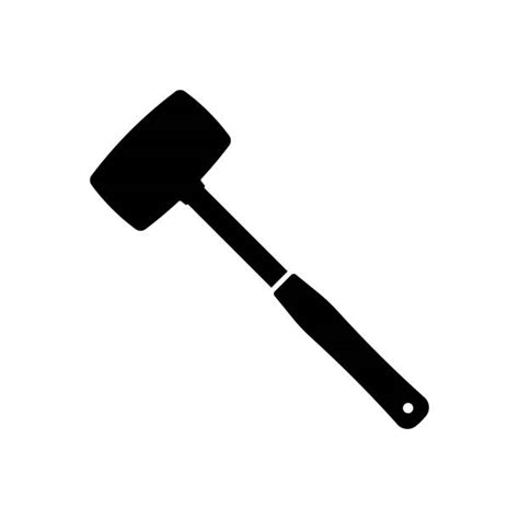 Large Rubber Mallet Silhouettes Illustrations Royalty Free Vector