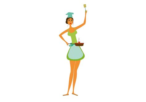 Woman Cooking Clip Art ~ Illustrations On Creative Market