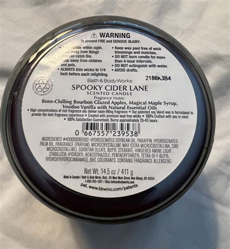 New BBW Spooky Cider Lane Scented Wick Candle Glwec In