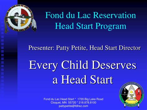 PPT - Fond du Lac Reservation Head Start Program PowerPoint ...