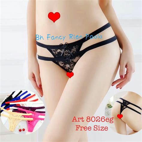 Jual Premium G String Wanita Sexy Hot Celana Dalam Cd Renda Lingerie Brukat Bunga By Rien Paolo