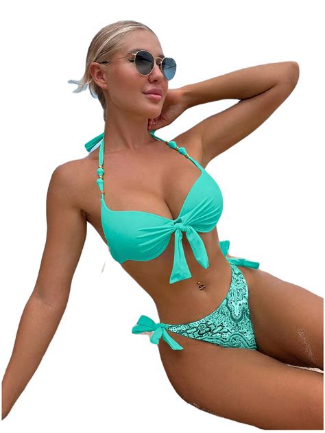 STRÓJ KĄPIELOWY DAMSKI DWUCZĘŚCIOWY PUSH UP BIKINI MODNY WZORY 15980154478 Allegro pl