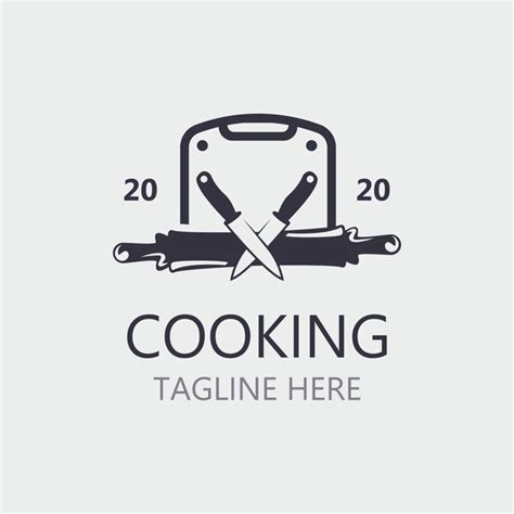 Diseño de logotipo de cocina icon o símbolo inspration línea simple