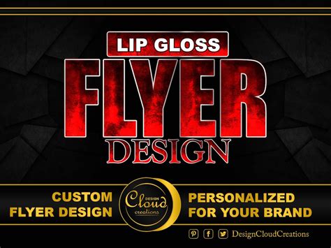 Lip Gloss Flyer Custom Flyer Design For You I Will Design Etsy