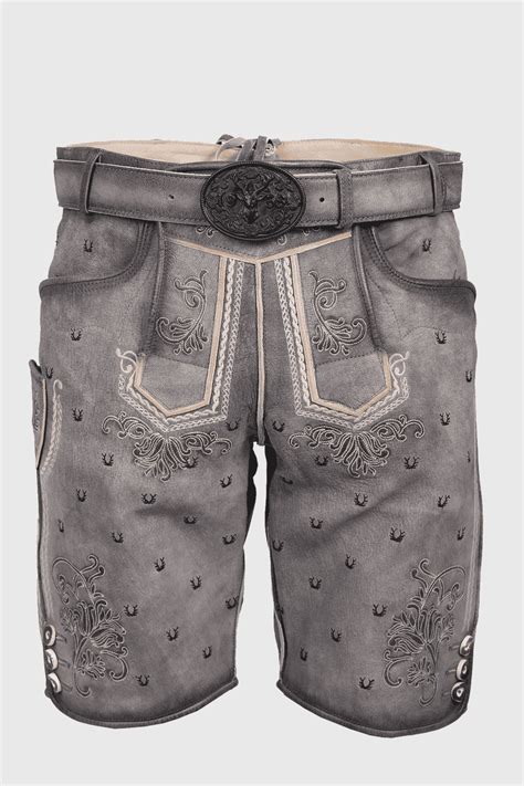 Lederhose Harvey Mit G Rtel In Grau Im Kr Ger Dirndl Online Shop