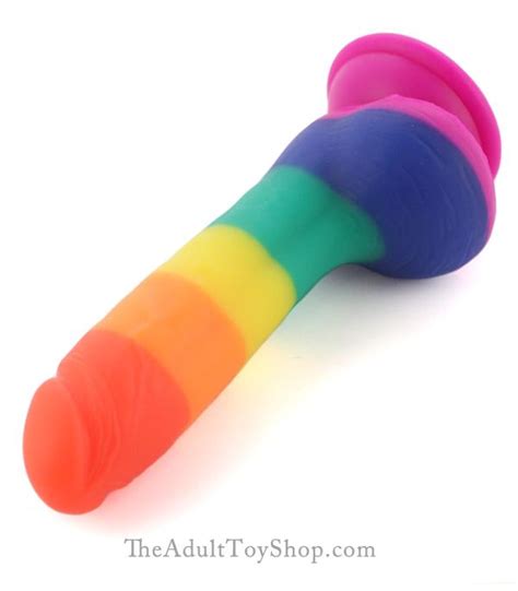 8 Inch Silicone Rainbow Dildo TheAdultToyShop