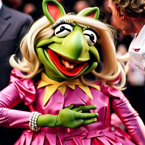 Kermit the frog Miss Piggy - AI Generated Artwork - NightCafe Creator