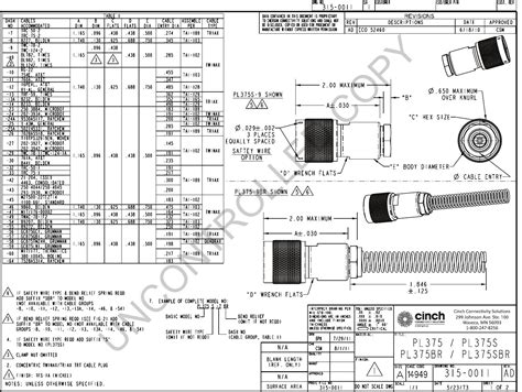 PL375(S)(BR) Drawing Datasheet by Cinch Connectivity Solutions ...