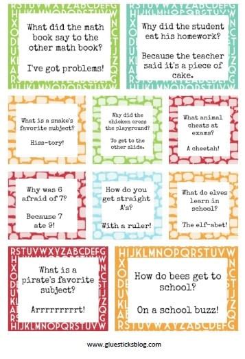 Printable Lunch Box Jokes To Bring A Smile At Lunchtime