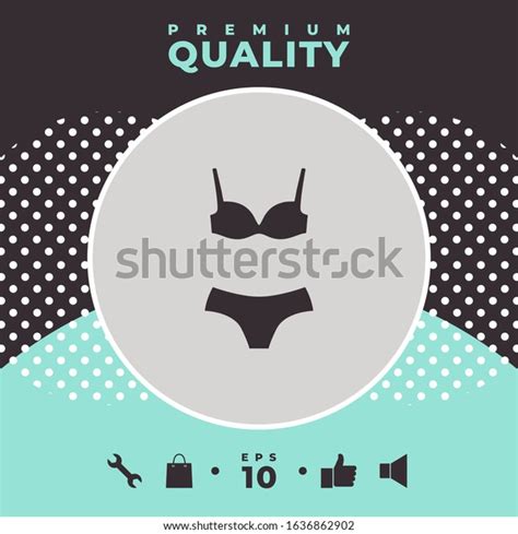 Set Lingerie Swimsuit Twopiece Bikini Silhouette Stock Vector Royalty Free