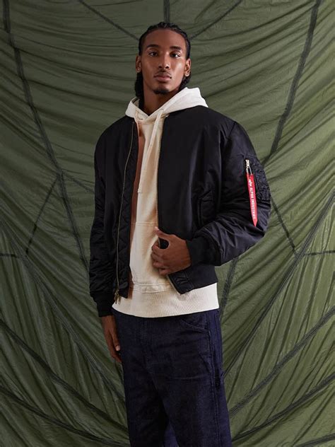 Mens Ma 1 Bomber Jacket Black—heritage Alpha Industries