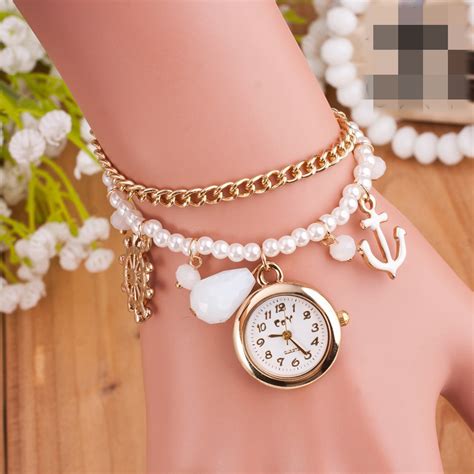 Golden Helmsman Pearl Bracelet Watch On Storenvy