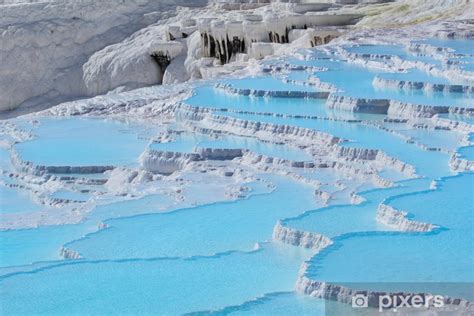 Adesivo Vasche di travertino e terrazze a Pamukkale in Turchia - PIXERS.IT