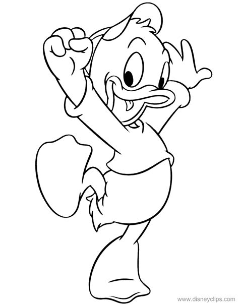 Huey Cheering Coloring Pages Ducktales Coloring Pages P Ginas Para