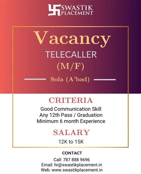 Vacancy For Telecaller Good Communication Skills Communication