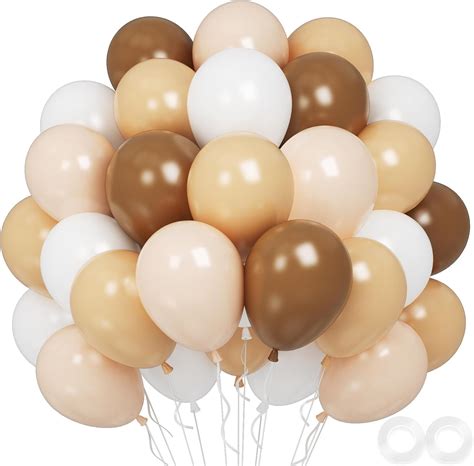 Amazon Apricot Beige Balloons Pcs Inch Cream Nude Birthday Party Decorations Brown