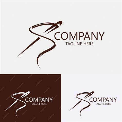 premium vector needle  thread sewing logo outline combination