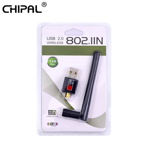 CHIPAL 150M Mini USB WiFi Adaptor Receiver Dongle Nirkabel Jaringan LAN