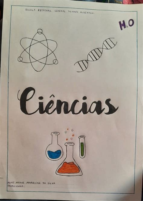Capas Criativas Para Trabalho De Ciências - Capa para trabalho de Ciências | Trabalho de ciencias capa, Capa do ...