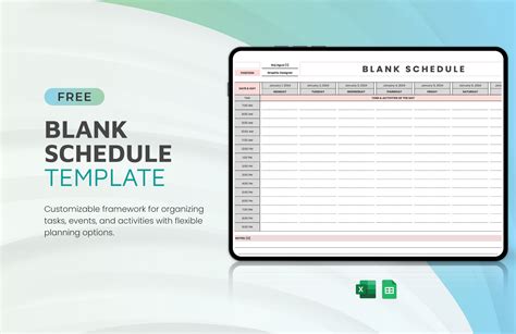 Schedule Template in Excel - FREE Download | Template.net