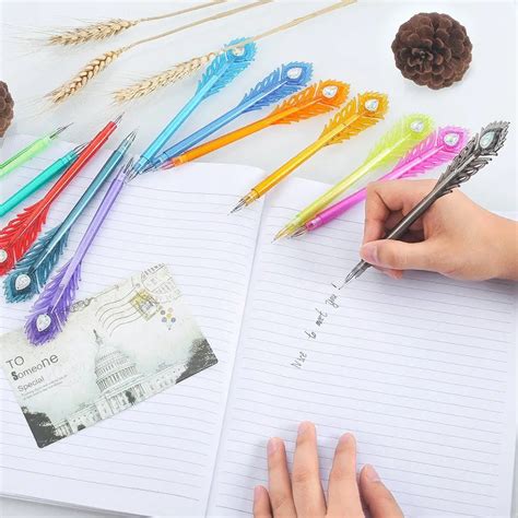Гелевые ручки-рисунок в виде Павлиньего пера Цветной гелевая ручка с ...
