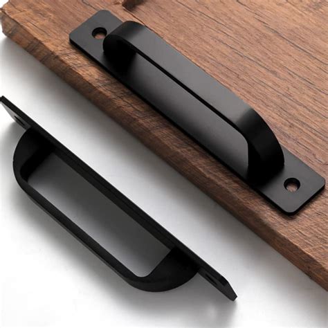 Westablize 2 Pack 5 Inch 128 Mm Matte Black Square Cabinet Handles With