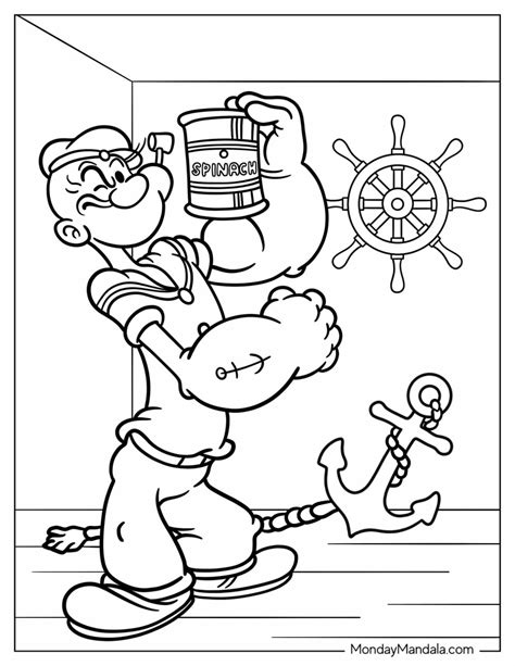 20 Popeye Coloring Pages (Free PDF Printables)
