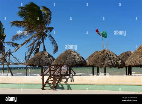Coastal promenade in Progreso, Mexico Stock Photo - Alamy