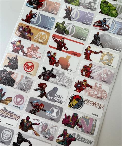 Avengers Waterproof Name Sticker Label, Daycare Label, School Supply ...