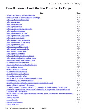 Fillable Online kloep brasilia Non Borrower Contribution Form Wells ...