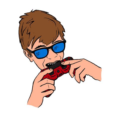 Gaming Logo Design Gamer Kid With Ps Controller Drawing