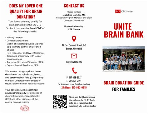 Brain Donation Brochures | CTE Center