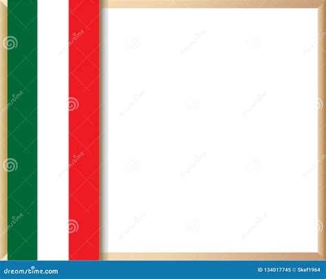 Italian Flag Symbolism Frame Border Stock Vector Illustration Of