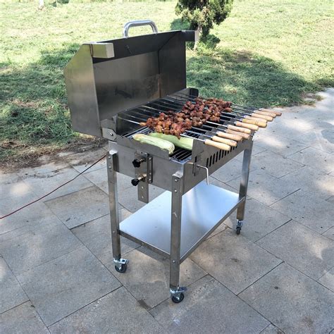 Stainless Steel Garden Patio Outdoor Trolley Charcoal BBQ Barbecue Grill