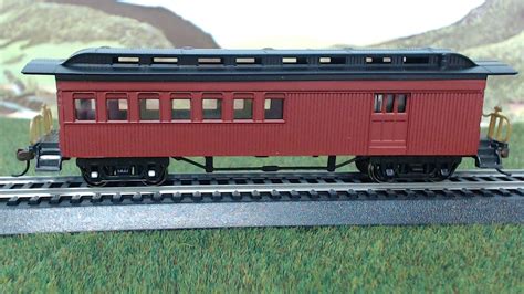 1860 1880 Combine Painted Unlettered Ho Scale Model Train Passenger