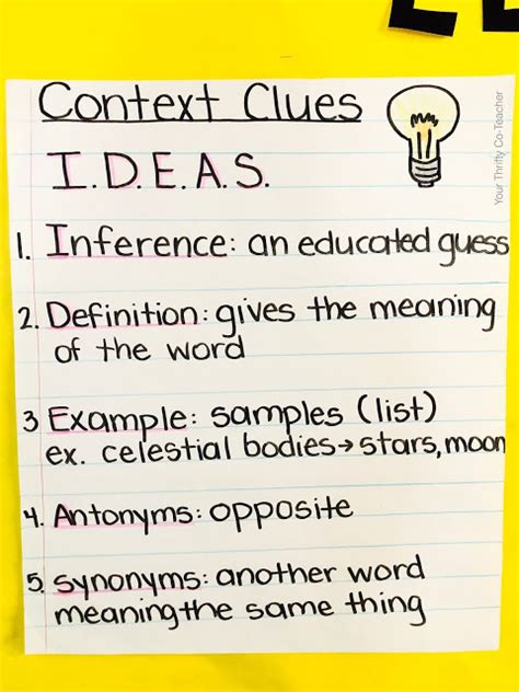 5 Types Of Context Clues Your Thrifty Co Teacher