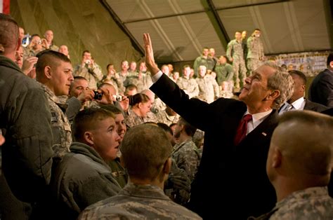 President Bush Visits Troops In Bagram Air Force Article Display