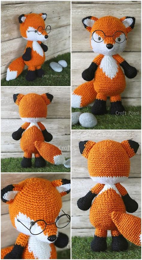 Crochet Fox Free Patterns Wzory amigurumi Szydełkowe zabawki Ściegi