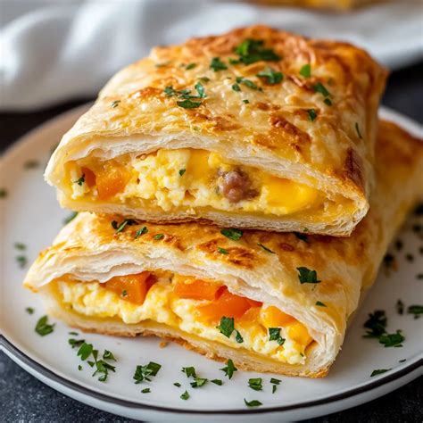 Homemade Cheesy Breakfast Hot Pockets Lily Cooking