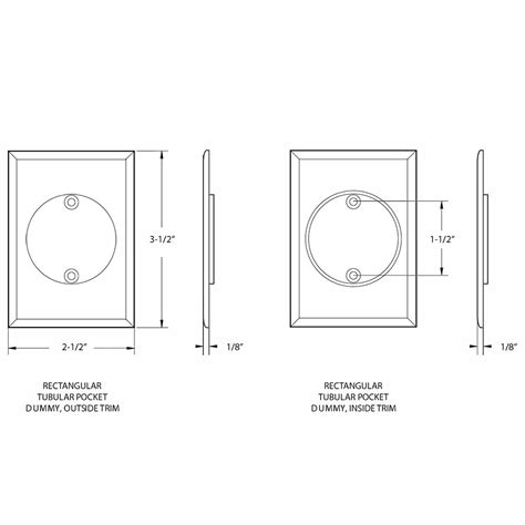 Tubular Pocket Door Hardware Collection Tubular Rectangular Dummy Pocket Door Hardware In