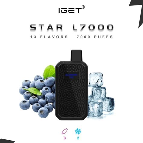 IGET STAR L7000Puff BLUEBERRY ICE FLAVOUR DISPOSABLE VAPE PuffShop