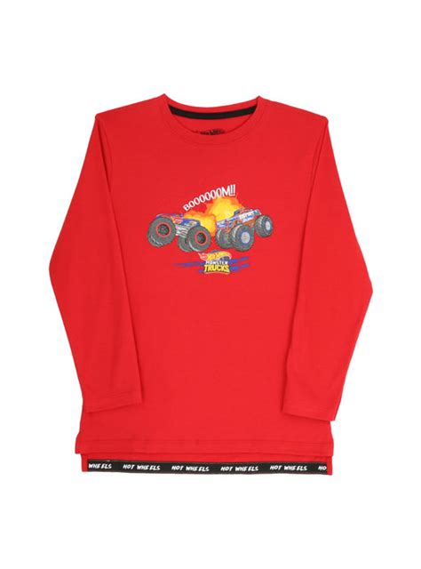 Ripley POLERA MANGA LARGA NIÑO HOT WHEELS