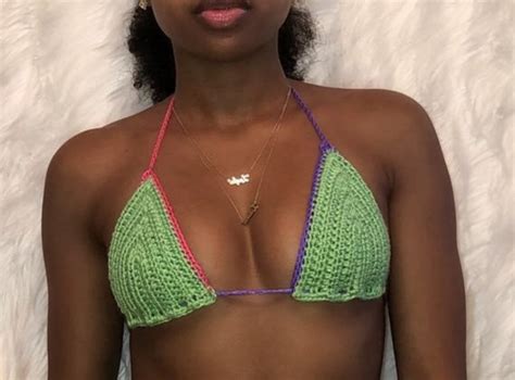 Lime Green Bikini Top Etsy